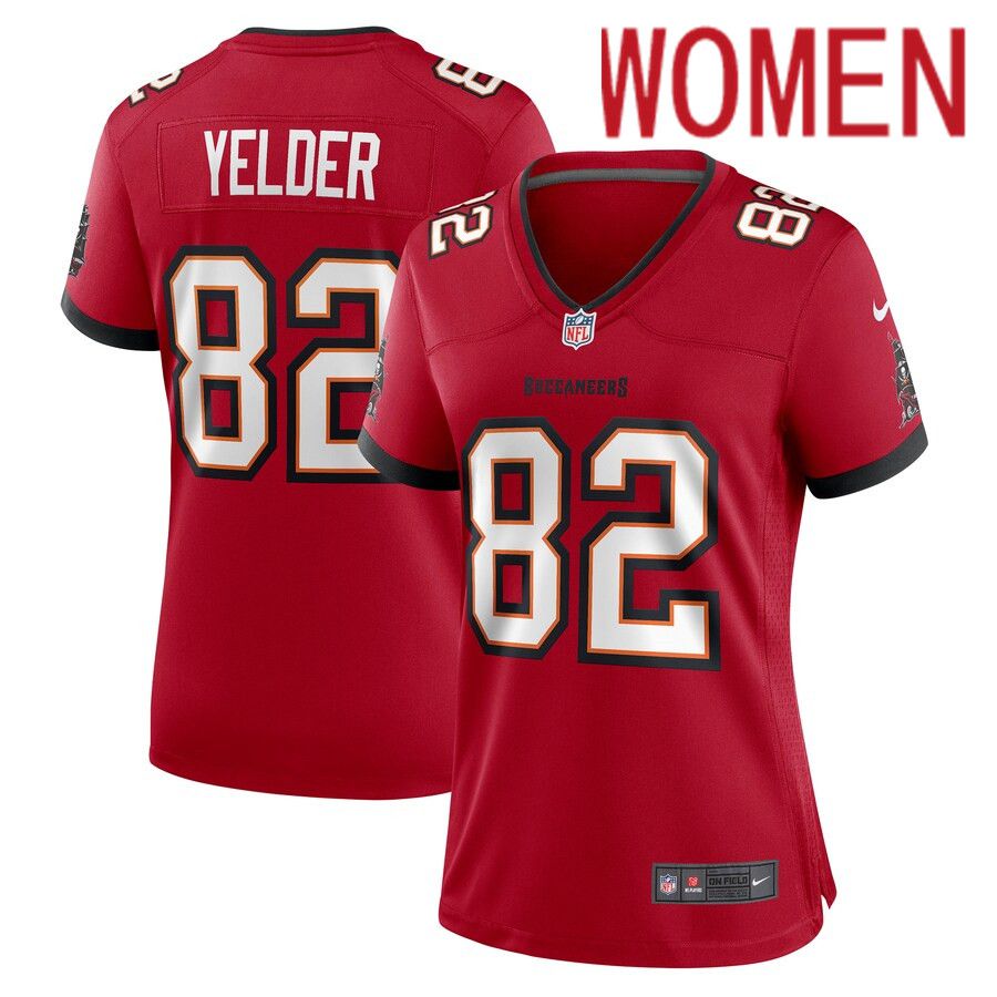 Cheap Women Tampa Bay Buccaneers 82 Deon Yelder Nike Red Game Player NFL Jersey